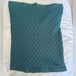 Free people green / blueish strapless top.